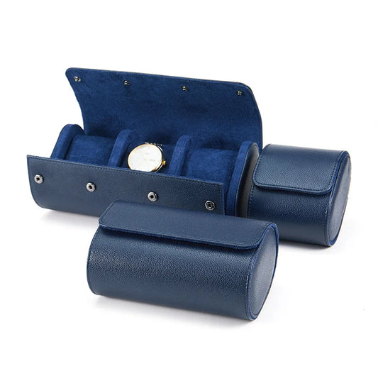 The Voyager Roll — Three-Watch Travel Case