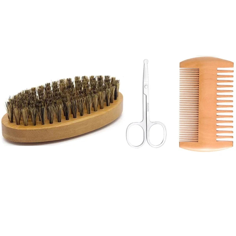 The Beard Standard — Wood Grooming Tool Set
